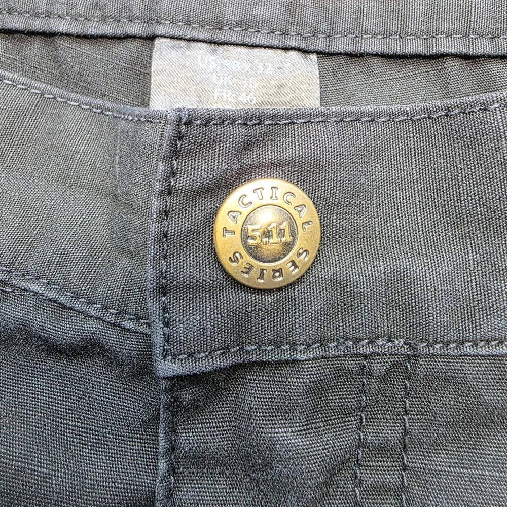 5.11 Tactical Mens 38x32 Black Ripstop Cargo Pants Elastic Waist Utility FBI